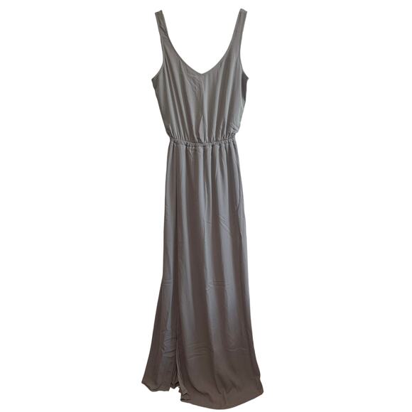 NWT Show Me Your Mumu Kendall Maxi Dress In Soft Charcoal Crisp Size XS - Picture 4 of 9